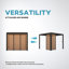 111 Panneau décoratif en grain de bois pour accessoire de pergola Takasho-137904015-139421850