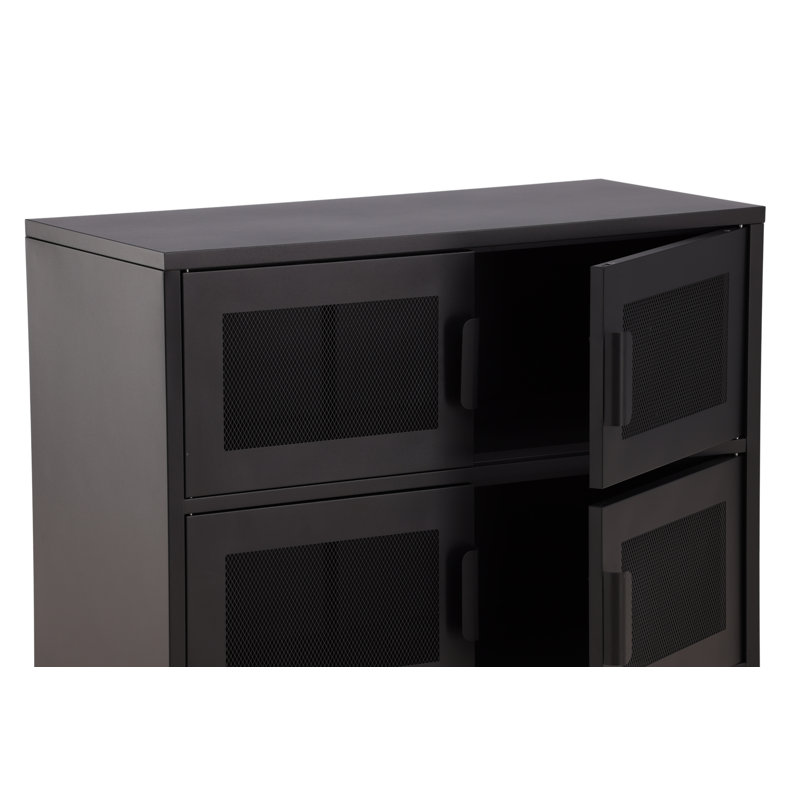 Jakaylin Steel Rectangle Accent Chest, Black