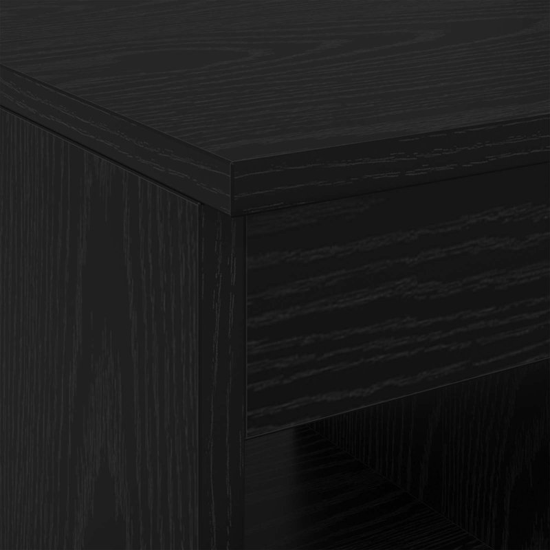 Engineered Wood Bathroom Cabinet, 50cm H x 30cm W x 35cm D, Black Oak
