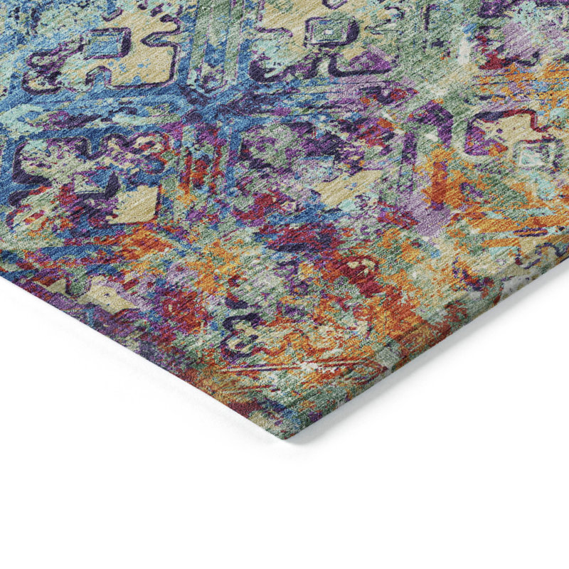  Mahaney Indoor/Outdoor Area Rug with Non-Slip Backing, Rectangle 9' x 12'
