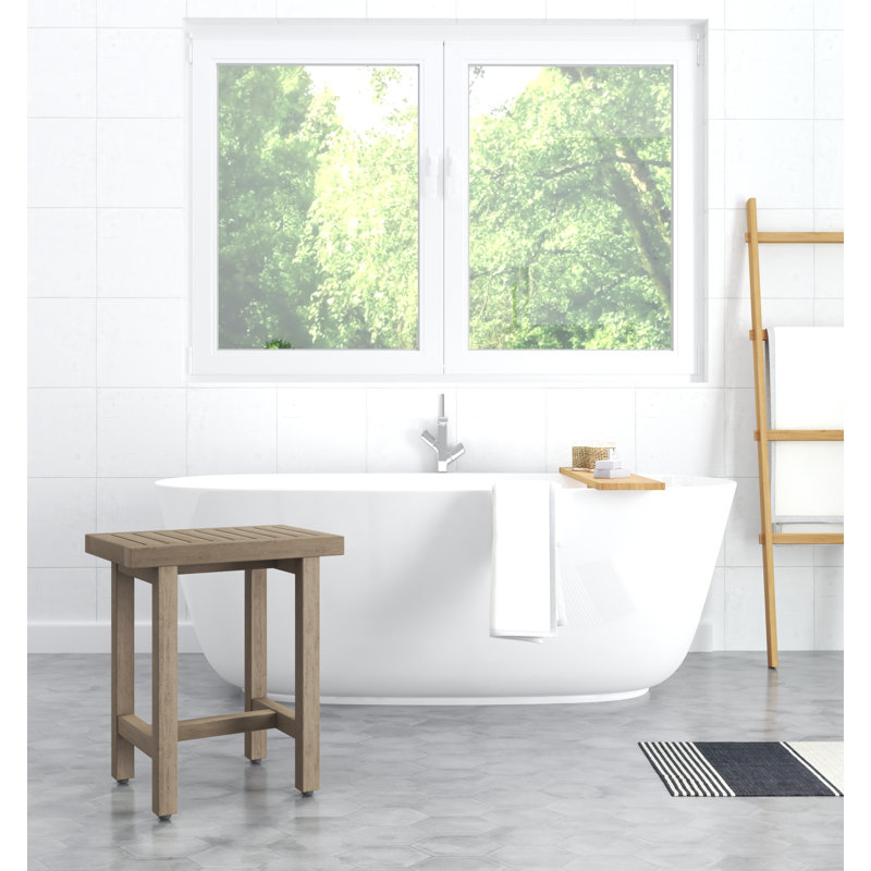 Banc de douche 48 po Spa Lotus, H 18 po x l 48 po x P 14 po, Moka