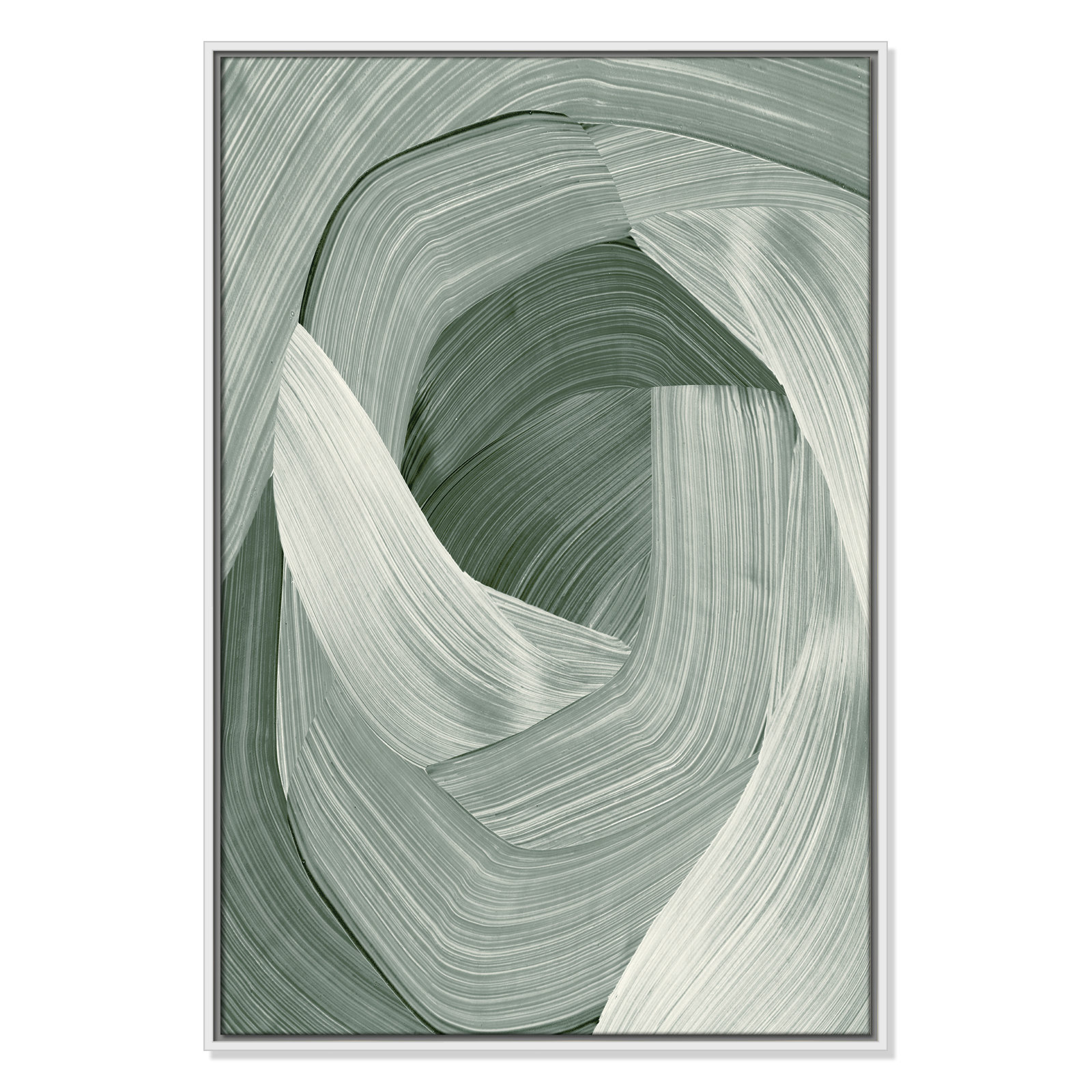 Wyn "Enriched Emerald" Print, White , 37.5" H x 25.5" W