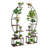 63" Tall Multi-Tiered Half Moon Plant Stand with Grow Lights, 3 Timer & 10 Brightness