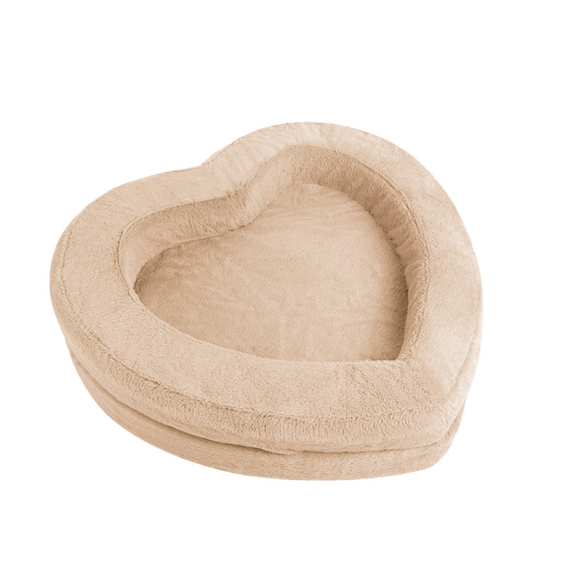 Lit pour chien en forme de cœur 27 po Tucker Murphy Pet ™ - gris, Moyen (l 36 po x P 36 po x H 3 po), Taupe