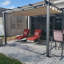 12 pi. L 10 pi. Pergola en métal avec auvent-56215088