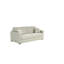 Canapé-lit à accoudoirs carrés en cuir véritable à grain carré de 77 po avec matelas en mousse à mémoire de forme Adalise Italian-1011762541