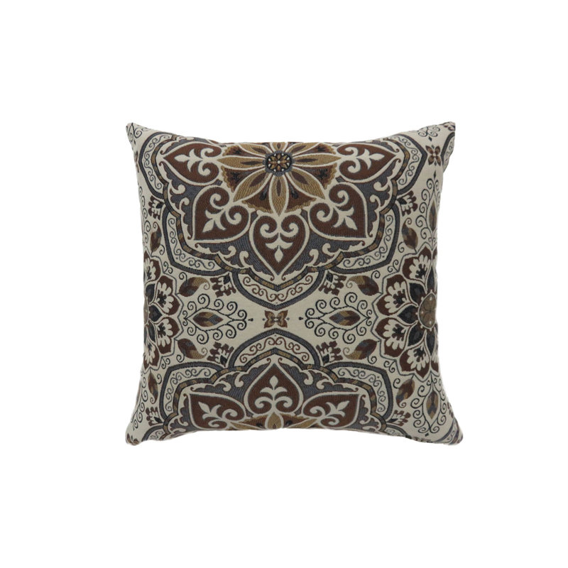 Damask Cotton Throw Pillow