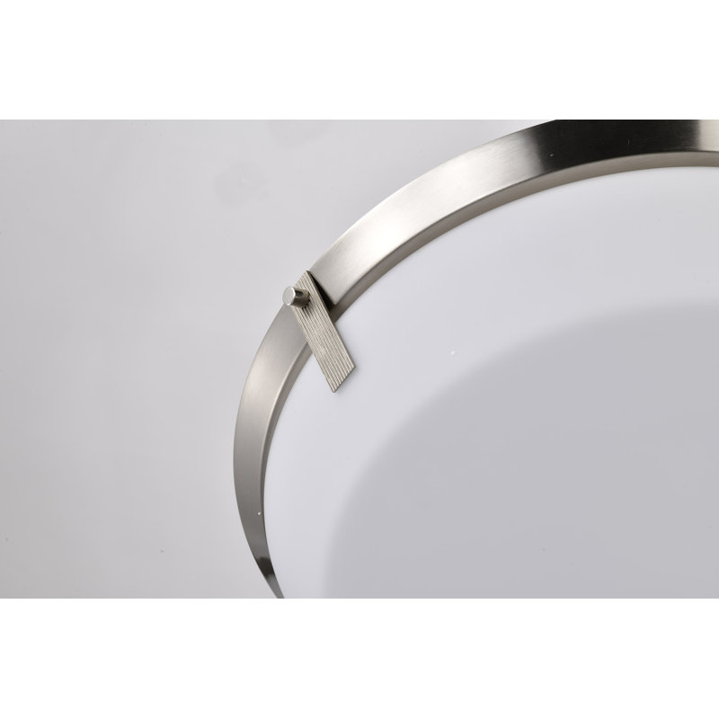 Maresa Glass Flush Mount, Brushed Nickel
