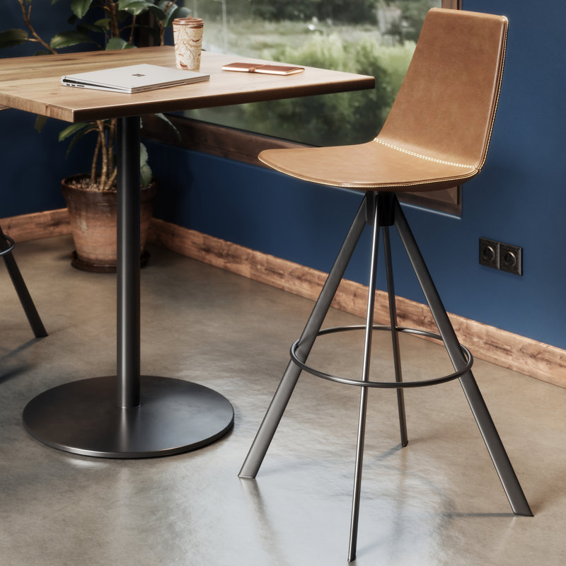 Swivel 30'' Bar Stool, Saddle
