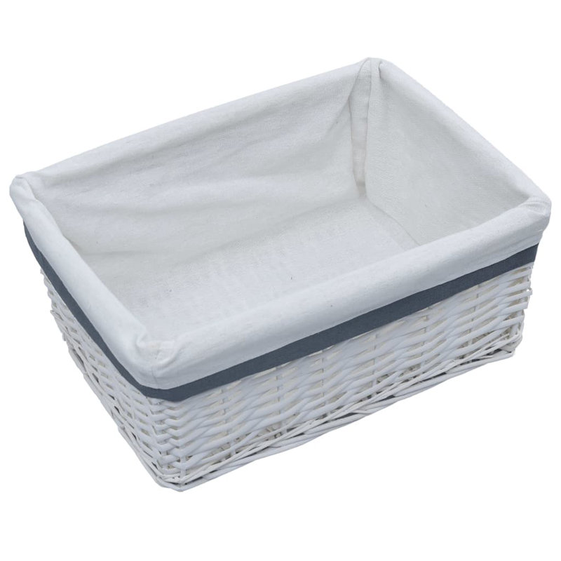 Rebrilliant Wicker Decorative Basket, White
