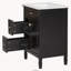 Meuble-lavabo autoportant de 24 po avec comptoir d'évier, armoire en bois massif et panneau de fibres à densité moyenne avec 1 tiroir rabattable, 2 tiroirs standard et tablette réglable, noir-1920656978
