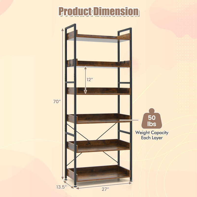 Teas 27'' W Iron Shelving Unit