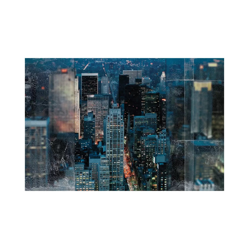 Blue Manhattan by Nathan Bailey - Wrapped Canvas Gallery-Wrapped Canvas Giclée, 20.32 cm H x 30.48 cm W