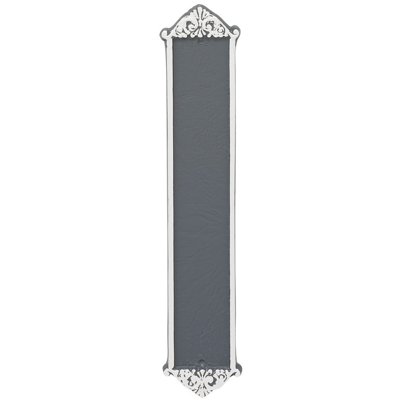 Plaque d’adresse murale sur 4 lignes, Gris/blanc, Oui