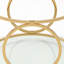 Table basse 31,5 "moderne avec plateau rond en verre avec cadre circulaire en métal, table d'appoint contemporaine pour le salon, le bureau et le salon (verre transparent + cadre)