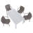 Summer 4Pcs Warm Grey Stackable Armchair With 55 Inch White Modern Table - Indoor/Outdoor Use, Lightweight And Durable-111987698