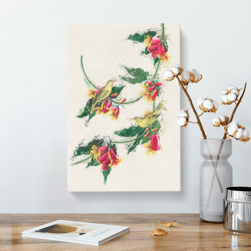 Rathbone Warbler Birds by John Audubon - Wrapped Canvas Painting, 50cm H x 35cm W x 3cm D