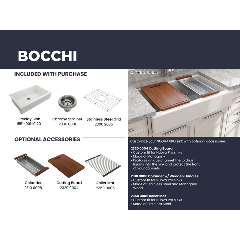 Nuova Pro 34'' L Single Basin Kitchen Sink, Matte Brown