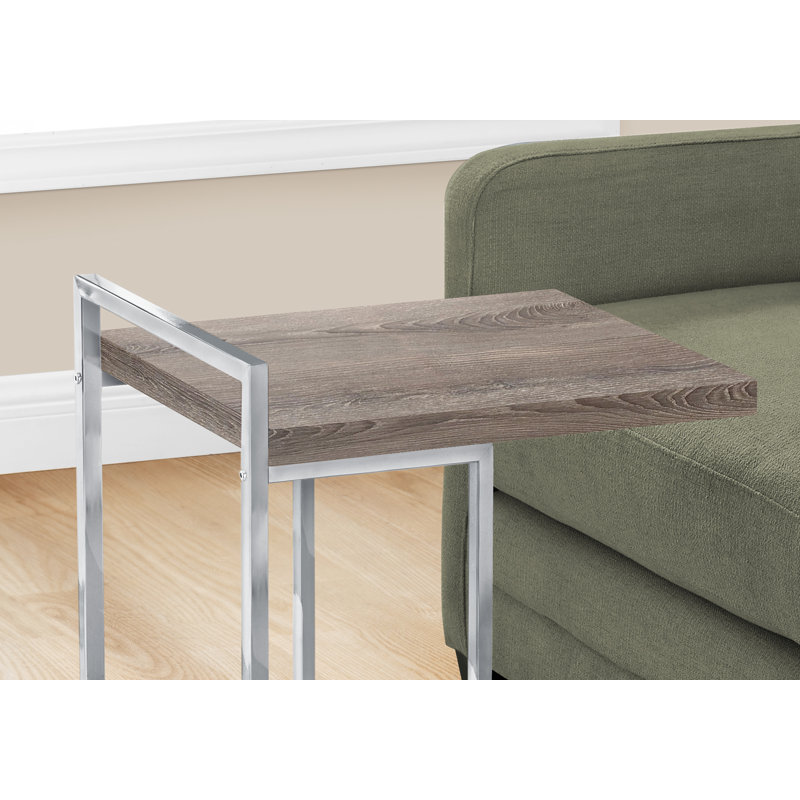 Table d'appoint polyvalente et contemporaine avec construction durable et attrait élégant, Grey, Black