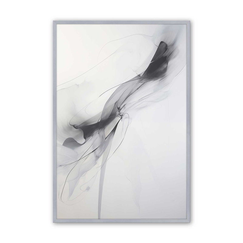 Impression Ethereal Smoke Dance III, Cadre en chrome poli, H 25,25 po x l 19,25 po