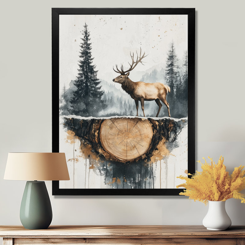 Graidy - Animals Wall Art, H 20 po x l 12 po, Reproduction encadrée d'une seule photo, Noir, noir, noir, noir