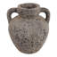 Vase de table rustique en terre cuite texturée avec poignées, idéal pour une entrée ou comme élément décoratif sur une étagère - Grand vase contemporain pour le salon ou la décoration intérieure - 33 cm-778928010-778928011
