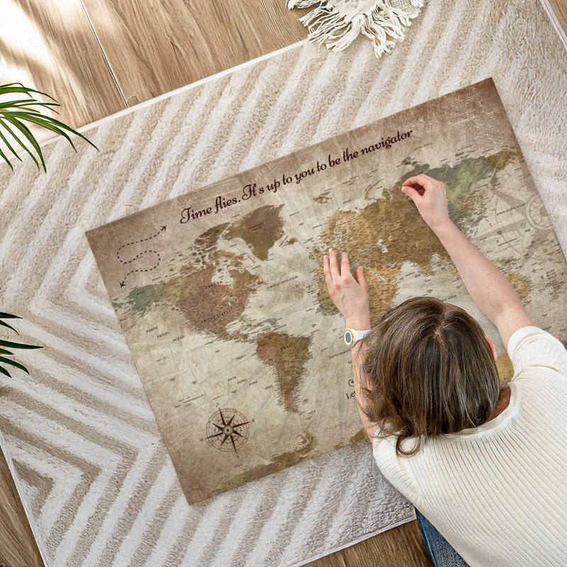 Carte du monde Be The Navigator, H 26 po x l 39 po