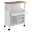 Solid Wood Top Kitchen Cart