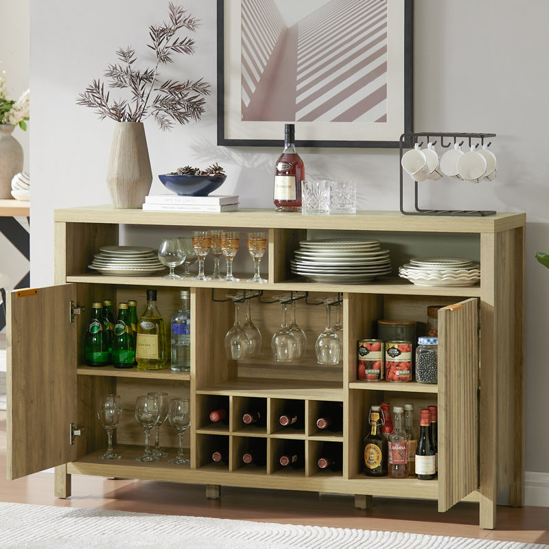 Armoire de bar l 51 po Nicolee, Chêne sablé