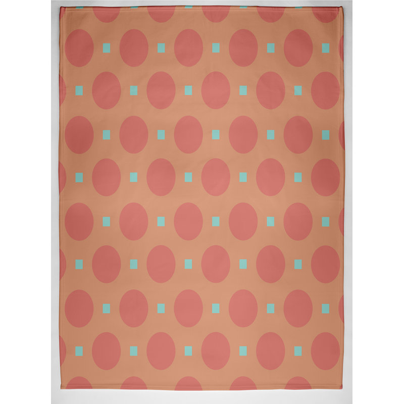 Sade Plain Weave / Muslin Throw Blanket, Coral