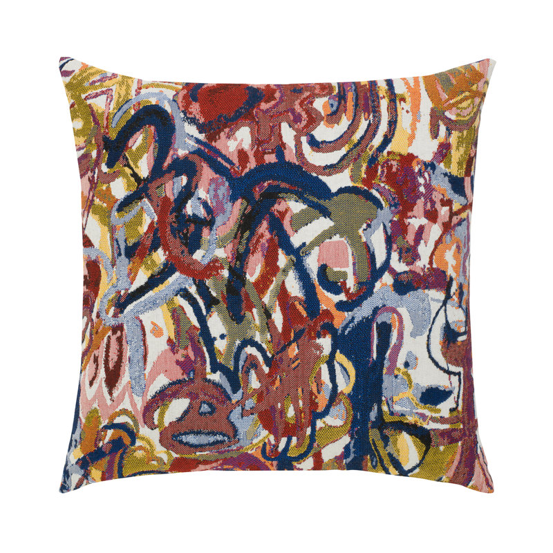Graffiti Square Performance Pillow Cover & Insert