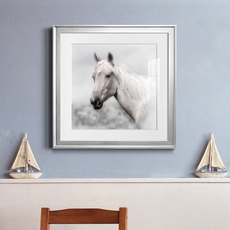 Wild and Free - Peinture encadrée, Toile encadrée argentée, H 22,5 po x l 22,5 po x P 1,5 po