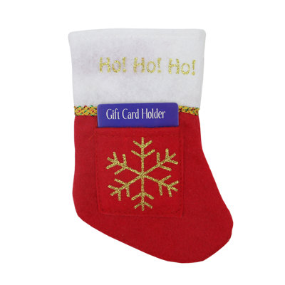 Porte-cartes de Noël 7,5 "rouge et blanc" Ho Ho Ho "