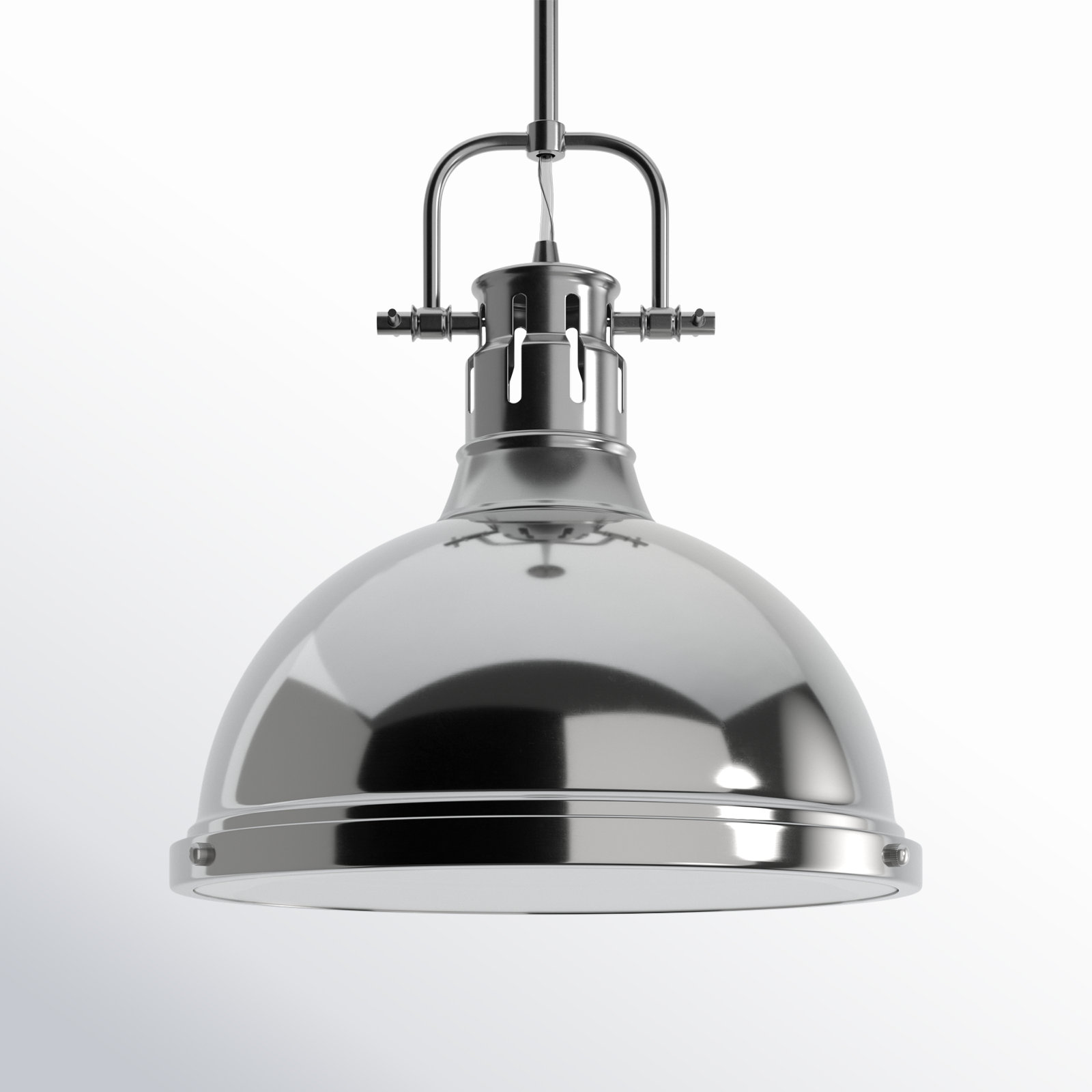 Calico 1 - Light Single Dome Pendant, Chrome, Chrome