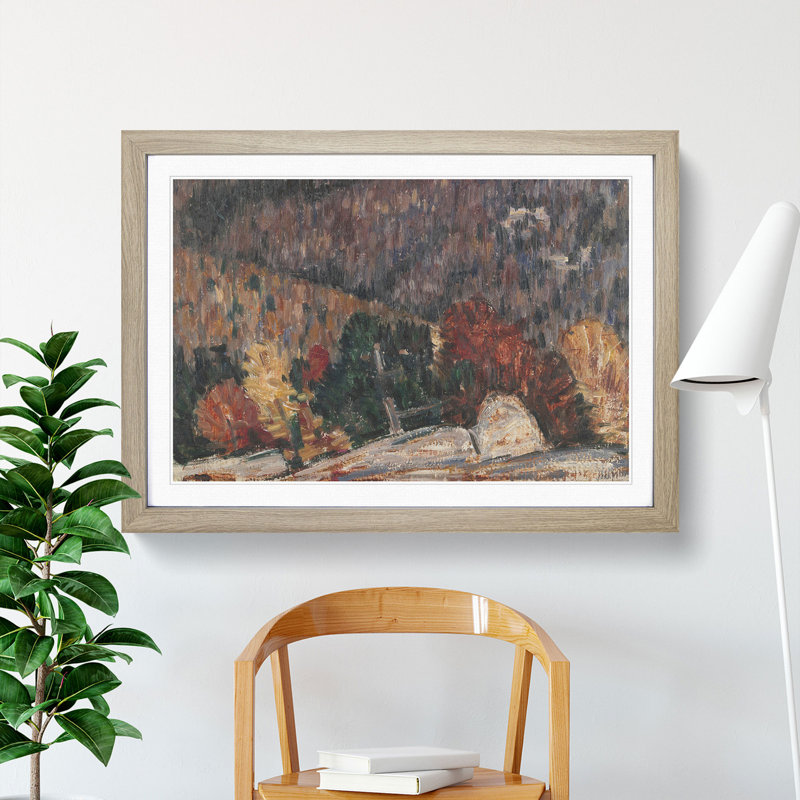 Landscape No.25 by Marsden Hartley - Picture Frame Painting, 27cm H x 36cm W x 2cm D, Oak Framed