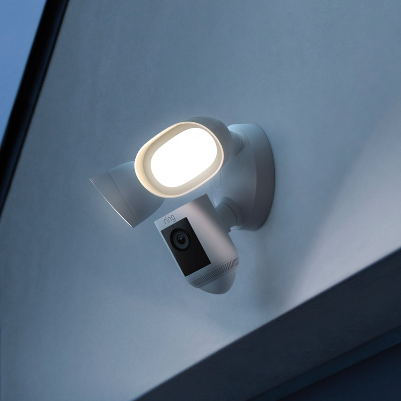Smart 2 - Head LED Hardwired Outdoor Security Flood Light with Motion Sensor, White