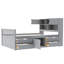 Base de lit plateforme capitaine avec bibliothèques de rangement et tablettes, quatre tiroirs-841747781