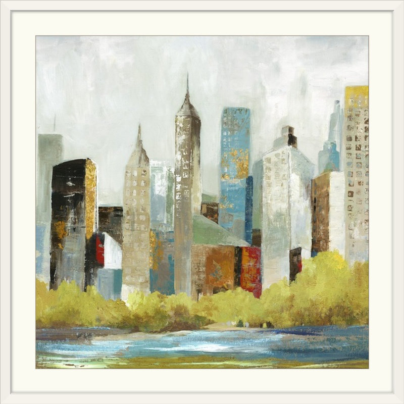 « i » par allison pearce, reproduction d’art Hudson Ferry, Cadre blanc, H 32 po x l 32 po x P 1 po