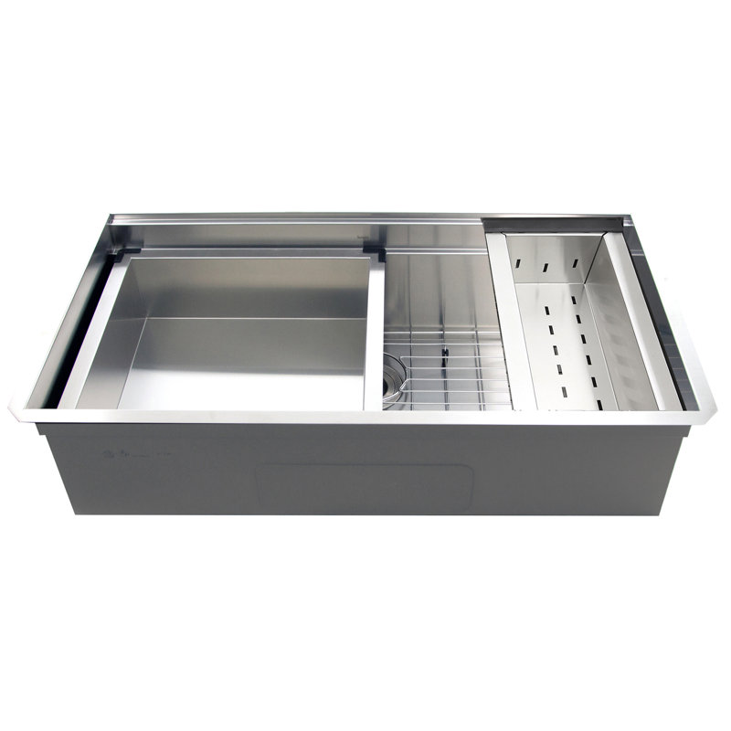 Nantucket Sinks Pro Series 36'' W Single Bowl Stainless Steel Undermount Kitchen Sink