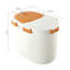 Orange；White Food Storage Container With Snap On Lid
