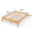 Farah Deluxe Wood Platform Bed Frame-403515018