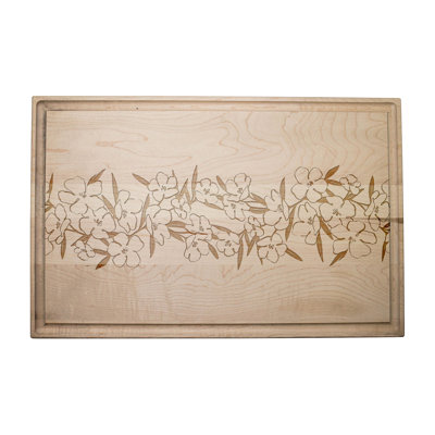 Floral Center Band Cutting Board