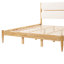 Très grand lit avec tête de lit rembourrée en molleton, conception en bois massif, tête de lit haute pour le rangement, lattes de soutien, cadre de sommeil confortable avec matelas en bois d'hévéa doux et matelas de 47,5 po-1234851720