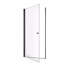 Porte de douche circulaire pivotante sans cadre avec verre trempé épais de 1/4 po (6 mm)