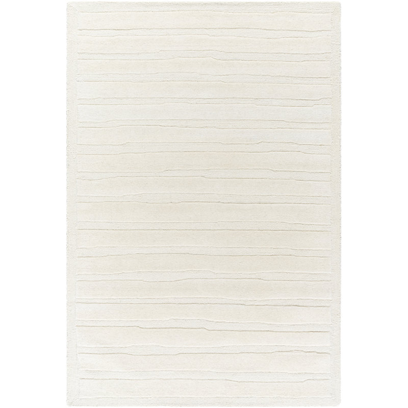 Polett Hand Tufted Wool Striped Indoor Rug, Rectangle 2' x 3'