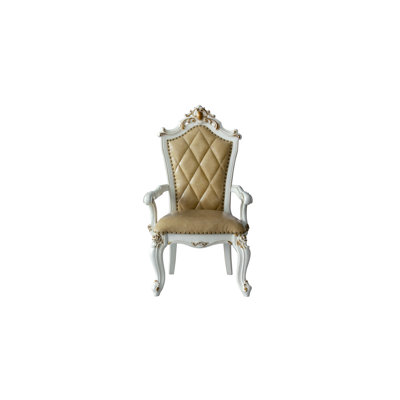 Chaise avec accoudoirs en perle antique Pruneda