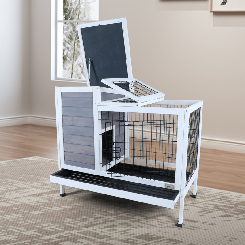 Cage pour petits animaux Deantre, Gris foncé / Blanc
