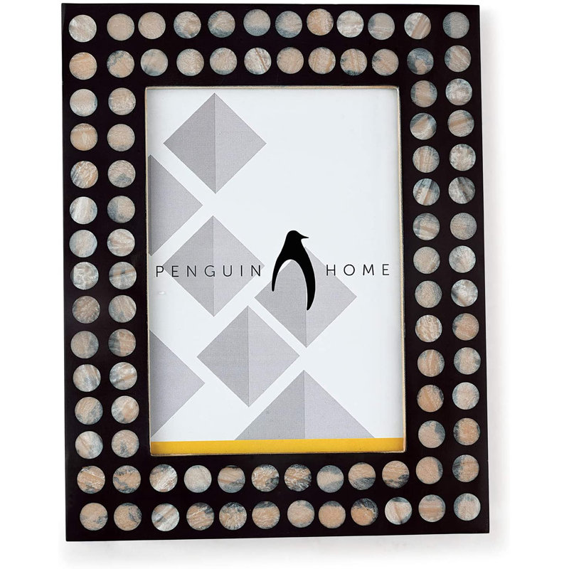 Bevelled Picture Frame, 21cm H x 16.7cm W x 21.7cm D, Black
