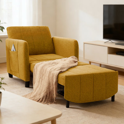 Fauteuil-lit très long convertible 4 en 1 84 po avec mécanisme coulissant 84 po