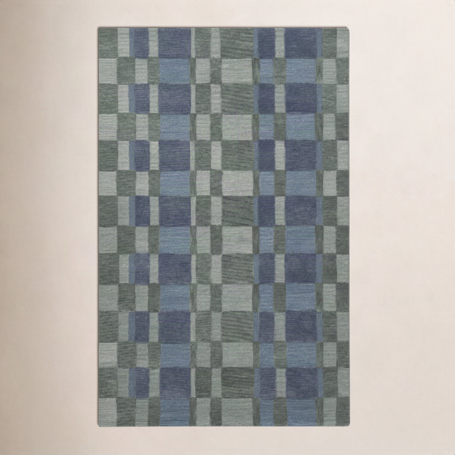 Hand-Tufted Wool Rug, Rectangle 8'9" x 11'9", Green